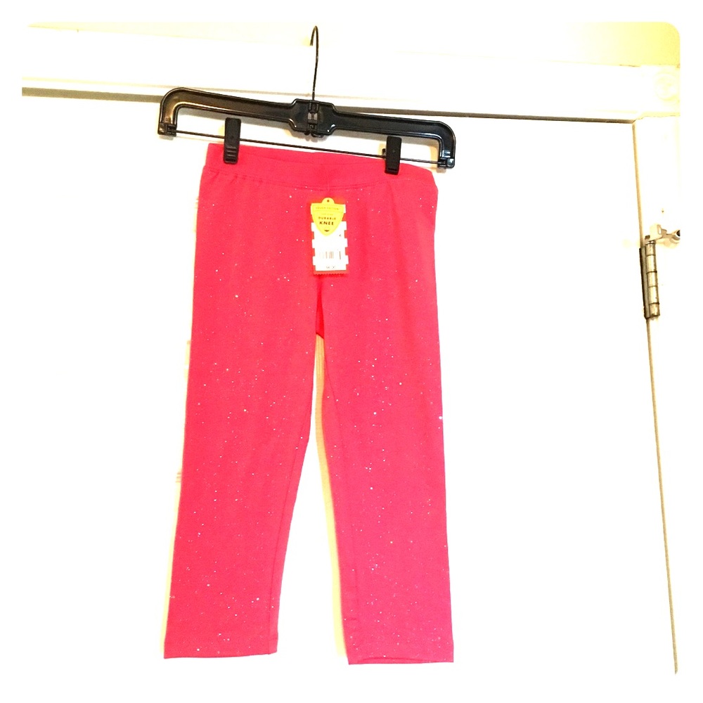 Girls Sparkle Pink Leggings - Unbranded